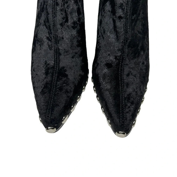 Jeffrey Campbell Walton Studded Bootie in Black Velvet Silver. Sz: 5.5 - Picture 6 of 14
